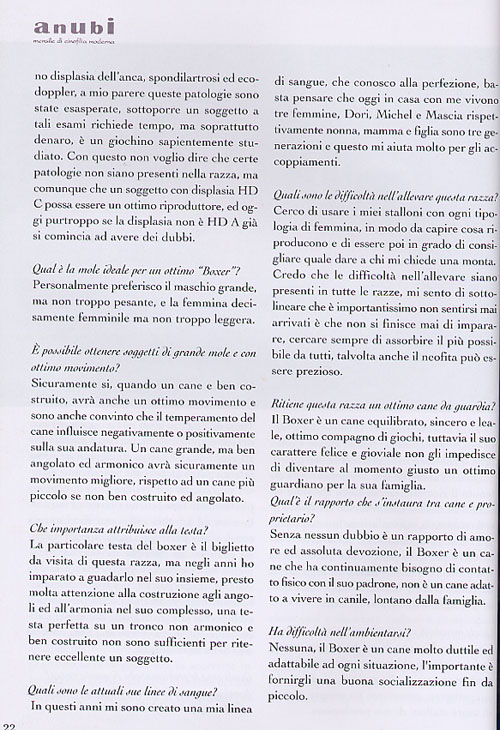 Anubi, Novembre 2005