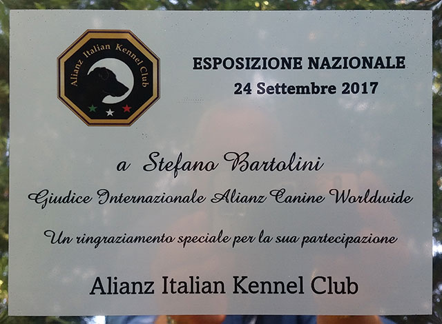 Stefano Bartolini, Richter des Alianz Italian Kennel Club