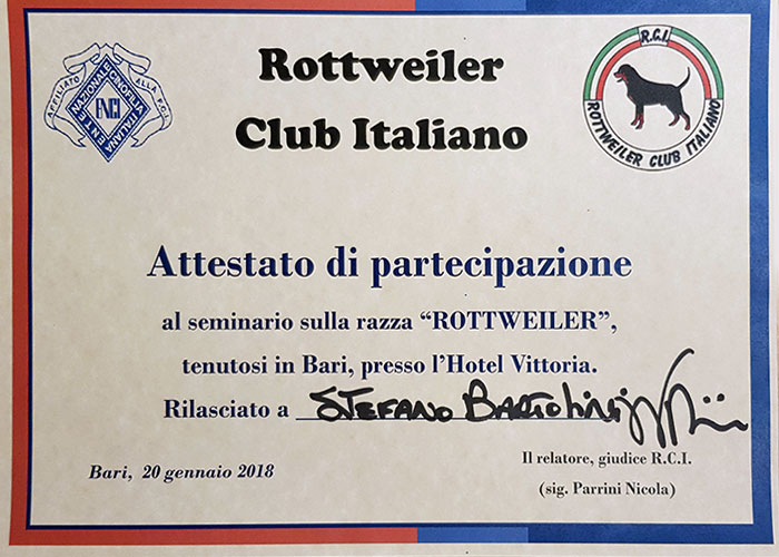Stefano Bartolini, auch Rottweiler-Experte